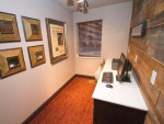 Glass Tile Backsplash, Refrigerator with Ice Maker, Business Center