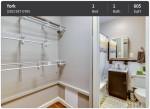 1 bed / 1 bath, 605 SqFt in a prime location at York!