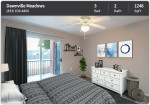 Ready to lease! Beautifully designed 3 bed 2 bath apartment