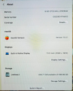 Apple MacBook Air 2020 13” i5/8GB/500GB check description