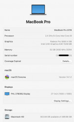 2019 MacBook Pro Retina 15 inch