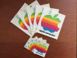 Apple logo stickers, 1980 AirPods, iPad, MacBook iMac