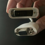 MINI DVI PORT TO VGA ADAPTER FOR APPLE MAC LAPTOP, MACBOOK, IMAC