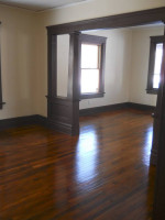Large, hardwood floors, big rear yard, 1.5 bath, 5 ish bdrms