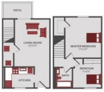 2x1 Townhome! Upgraded with Attached Garage and W/D Connection! $1279!