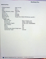  MacBook Pro 15” 2014 2.2Ghz i7 16GB 256GB SSD Fully Functional Scree