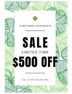 🌼$500 OFF FIRST MONTH RENT!!!! COME APPLY TODAY!!!