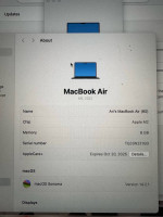 2022 Macbook Air M2 13.6inch 512gb SSD 8GB RAM