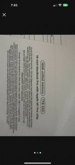 MacBook Pro 16 inch M1 chip sealed 1tb