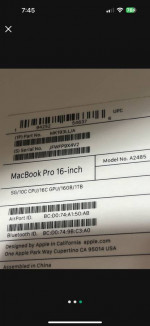 MacBook Pro 16 inch M1 chip sealed 1tb