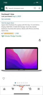 NEW 2022 MacBook Pro M2 13 inch laptop with Touchbar