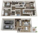 2 Story Townhome with 2 Car Attached Garage + $2900 rent credit!