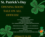 Pre-Opening St. Patrick's Day Office Sale
