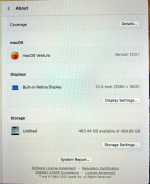 Apple MacBook Pro 13” 2020 TouchBar Retina 2GHZ i5 16GB RAM 500GB SSD