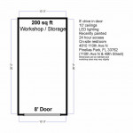 200 sq ft Workshop/Storage $300 / month