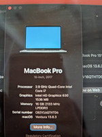 Macbook Pro 15" 2017 Touch bar