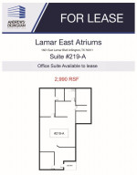 Leasing Lamar East Atriums office suite 219-A