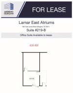 Leasing Lamar East Atriums office suite 219-B