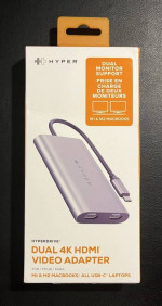 HyperDrive Dual 4K HDMI Adapter for M1/M2 MacBook 2X HDMI, Pass-Throug