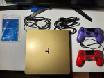 Original slim gold PS4 with 10 games included