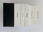 Empty iPhone boxes (7): 5s, Xr, 11, 11 Pro Max, 13 Pro Max