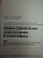 Apple iPhone 15 Pro Max 256gb (AT&T) White Titanium