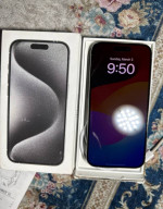 Apple iPhone 15 pro white titanium  128 T-Mobile