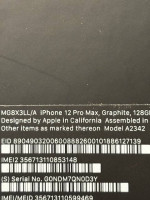 iphone 12 Pro Max Box w/ear buds and charging cord