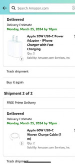 New Authentic 2 Apple USB-C 60W Charger / 2 USB-C 20W Adapter