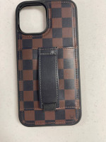 WALLI BROWN & BLACK CHECKED IPHONE 12 PRO MAX OR 13 PROMAX PHONE COVER