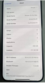Apple iPhone 15 Pro Max - MU663LL/A 256GB - Sim Locked Verizon