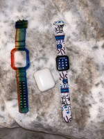 Brand new Apple watch SE & Airpods Gucci, Coach & Nike bands