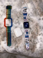 Brand new Apple watch SE & Airpods Gucci, Coach & Nike bands