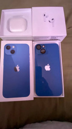 NUEVO IPHONE 13 128GB AZUL AT&T, APPLE AIRPODS 3RD GENERATION ORIGINALES NUEVOS