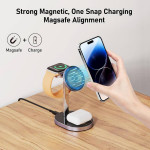 3-in-1 Wireless Charger for MagSafe, 15W Charging Station for Multiple