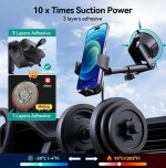 Car Phone Holder Mount, [Military-Grade Suction & Super Sturdy Base] 3