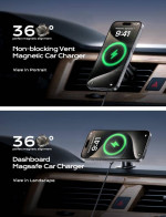 Magsafe Car Mount Charger, Magnetic Wireless Car Charger, Air Vent&Das