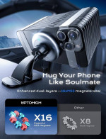 Magsafe Car Mount Charger, Magnetic Wireless Car Charger, Air Vent&Das