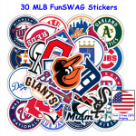 MLB Logo 30 Pc. Sticker Set. All Teams. FAST/FREE Shipping. Great Little League Team Gift !
