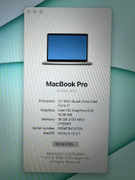 2017 Apple Touch Bar MacBook Pro Retina 15" Core i7 500Gb SSD 16GB Ram