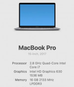 15" MacBook Pro i7 16GB/256GB