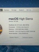Apple MacBook Air A1465 11” Production Laptop Intel i5 4GB RAM 128GB S