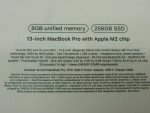 APPLE 2022 MacBook Pro 13" M2 8GB 256GB SSD LAPTOP COMPUTER Mac Book