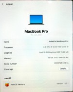 π MacBook Pro 15β 2018 i9 2.9Ghz 16GB RAM 500GB SSD Radeon Pro 560X 4
