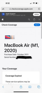 MacBook Air M1 13-inch 2020 LOCKED LOCKED