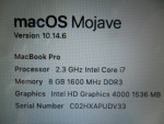 Macbook Pro - 15 inch - 2012 - SSD