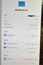 2020 MacBook Pro M1 13" 8GB 256GB SSD Model A2338 +Extras SCREEN ISSUE
