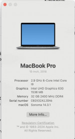 2018 15" MacBook Pro - Touch ID - 2.9GHz Intel i9 - 32GB - 4TB SSD