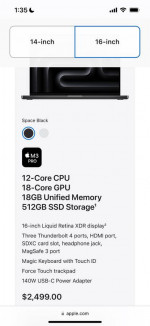 Brand new Macbook Pro 16in M3 Chip