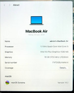  MacBook Air 13” 2020 i5 16GB RAM 256GB SSD Fully Functional!!!